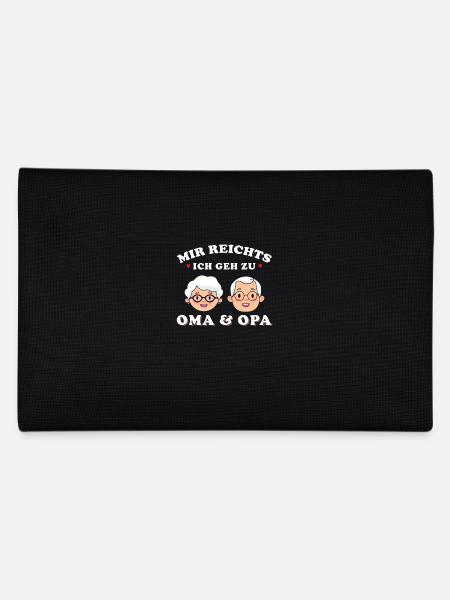 Oma und Opa Spruch Enkel - Federtasche - Schwarz - Hinten