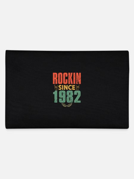 Birthday 1982 Spruch Rock - Pencil Case - black - Back