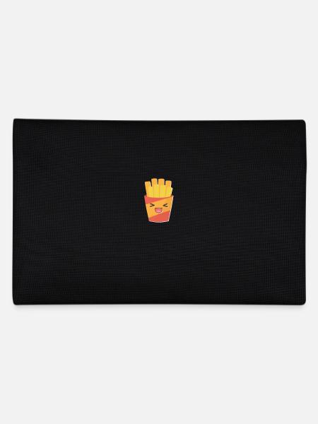 French Fries Kawaii Fast Food - Pencil Case - black