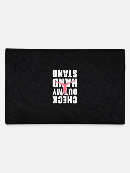 Gymanstik Handstand Spruch lustig - Federtasche - Schwarz - Hinten