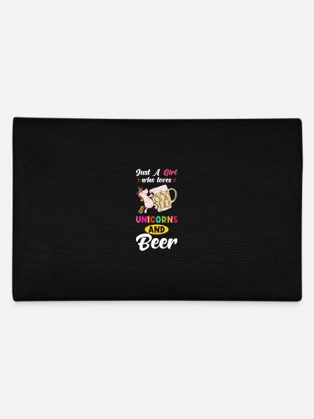 Bier und Einhorn Spruch - Federtasche - Schwarz - Hinten