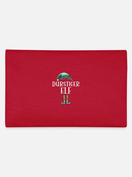 Weihnachten Partnerkostüm Durstige Elf Elfe Elfen - Federtasche - Rot - Hinten