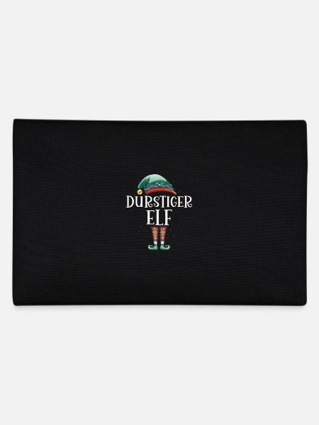Weihnachten Partnerkostüm Durstige Elf Elfe Elfen - Federtasche - Schwarz - Hinten