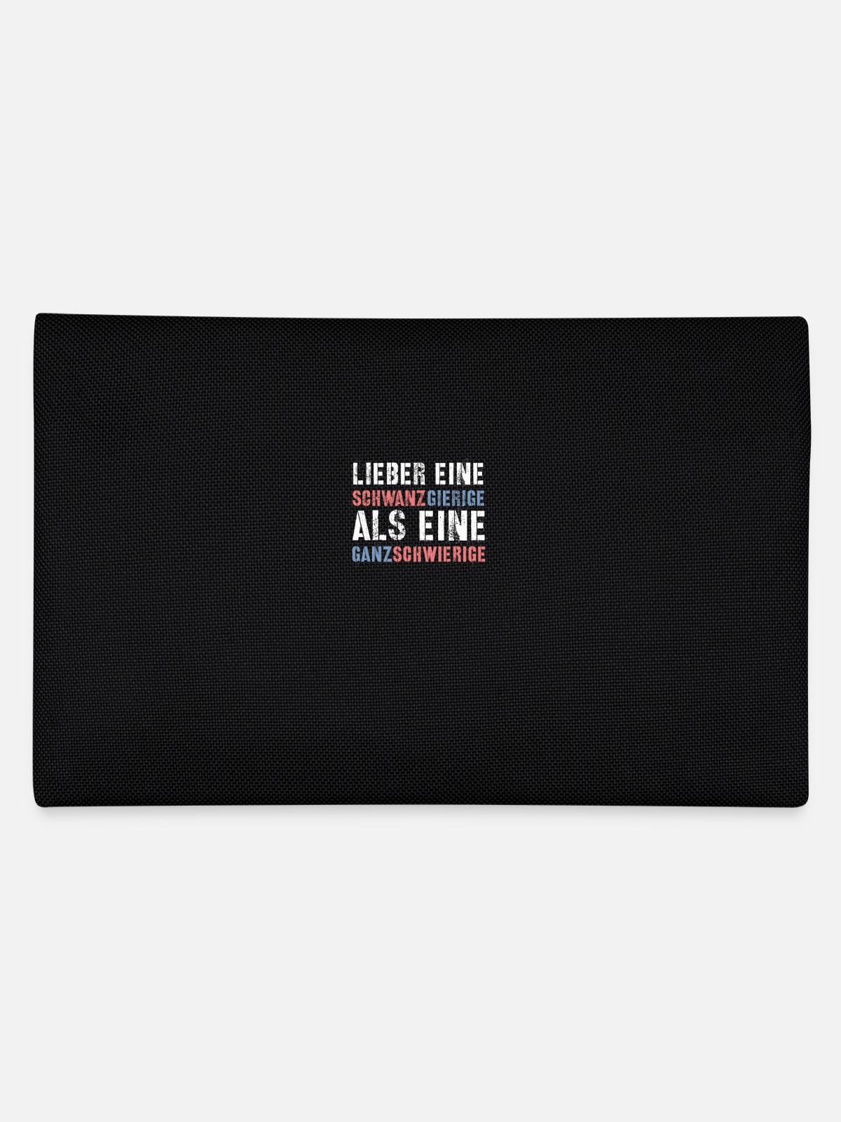 Provokanter Lustiger Spruch - Federtasche - Schwarz - Hinten