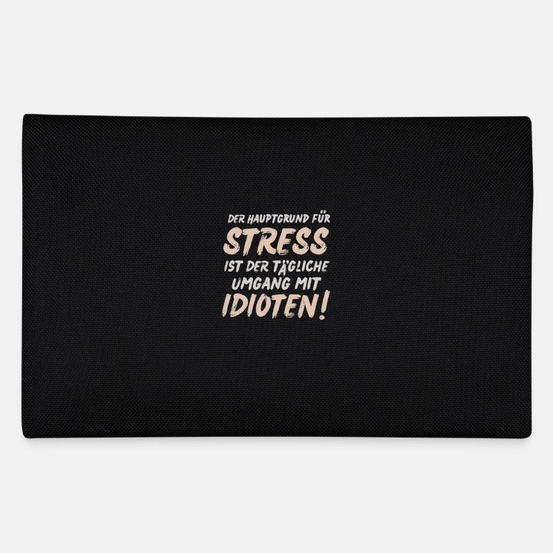 Lustiger Spruch Stress Idioten Federtasche