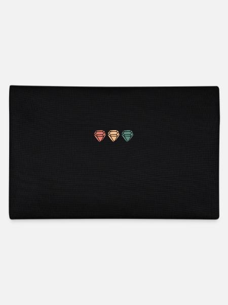 Diamanten Retro - Federtasche - Schwarz - Hinten
