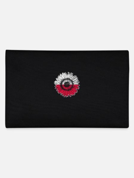 Poland Flag Sunflower - Pencil Case - black - Back