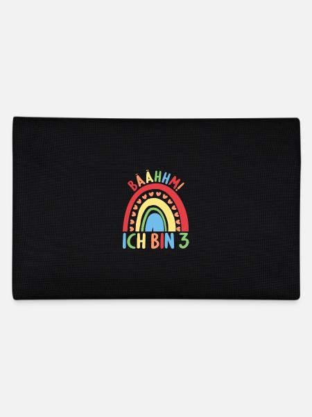 3 Jahre Geburtstagskind Regenbogen 3. Geburtstag - Federtasche - Schwarz - Hinten