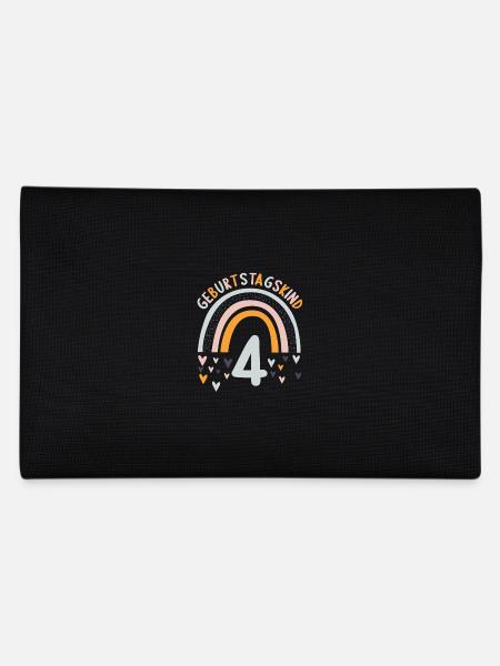 4 Jahre Geburtstagskind Regenbogen 4. Geburtstag - Federtasche - Schwarz - Hinten