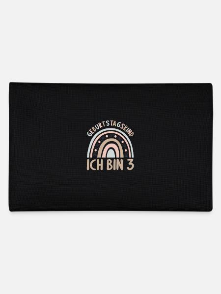 3 Jahre Geburtstagskind Regenbogen 3. Geburtstag - Federtasche - Schwarz - Hinten