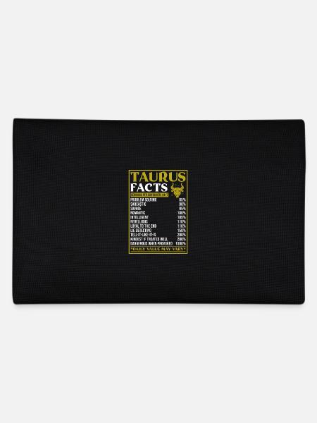Taurus Zodiac Sign Gift Facts - Pencil Case - black - Back