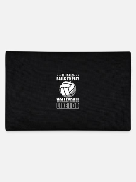 Volleyball Spruch lustig - Federtasche - Schwarz - Hinten