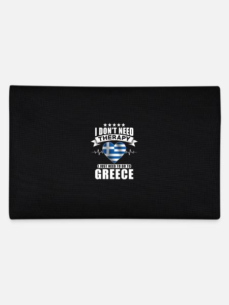 Greece I do not need Therapy - Federtasche - Schwarz - Hinten