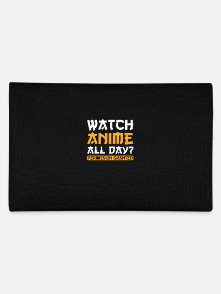 Anime Watch Anime all day - Pencil Case - black - Back