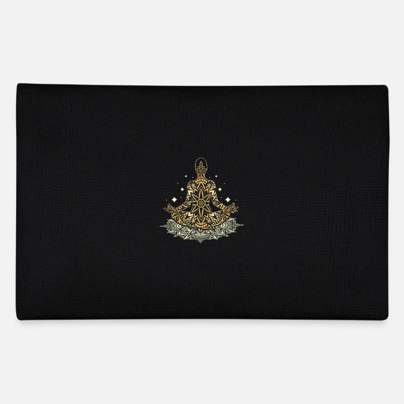 Mandala lotus Meditation - Federtasche - Schwarz