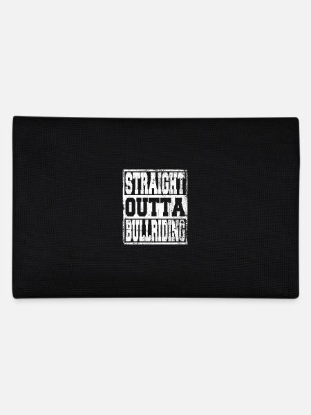 Bullriding Spruch lustig - Federtasche - Schwarz - Hinten
