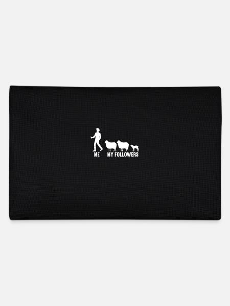 Me and my followers farmer sheep sheep - Pencil Case - black - Back