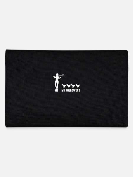 Me and my followers farmer chicken chickens - Pencil Case - black - Back