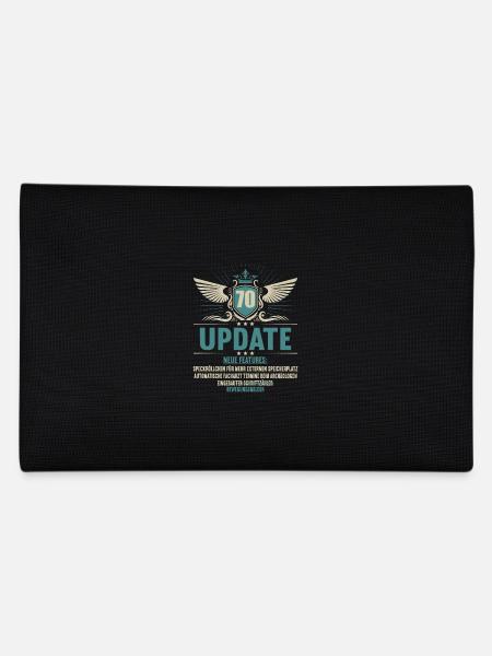 Update neue features 70 Jahre alt 70. Geburtstag - Federtasche - Schwarz - Hinten