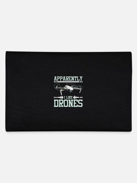 Apparently I like Drones - Pencil Case - black - Back