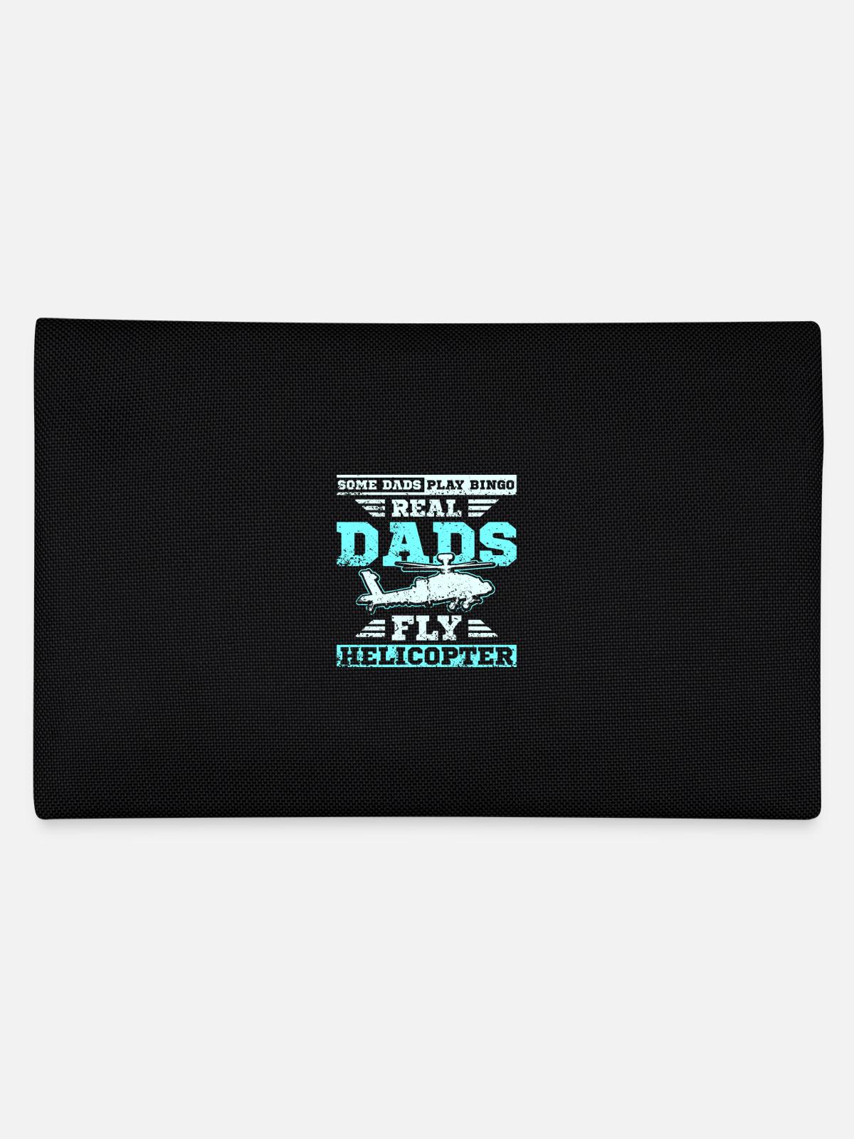 Dads fly helicopter - Pencil Case - black - Back