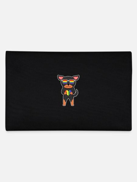 LGBT Dog Lancashire Heeler Rainbow - Pencil Case - black - Back