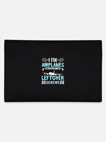 I fix airplanes and collect the leftover screws - Pencil Case - black - Back