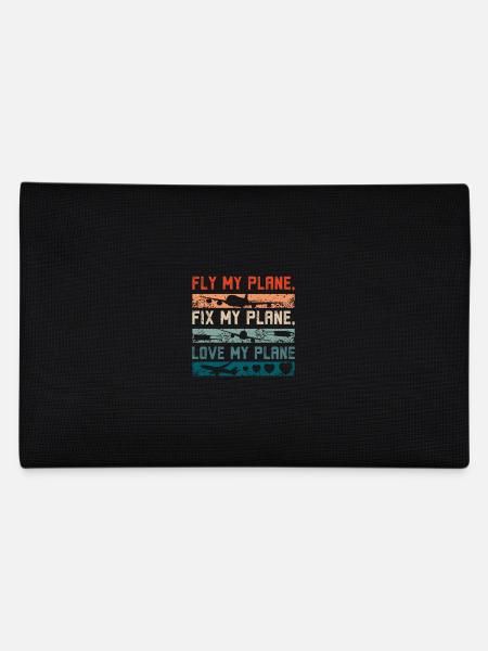Fly my plane fix my plane love my plane - Pencil Case - black - Back