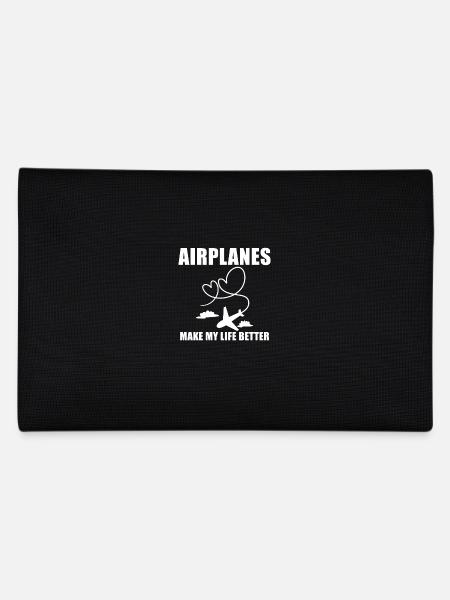 Flugzeug Pilot Spruch Geschenk - Federtasche - Schwarz - Hinten