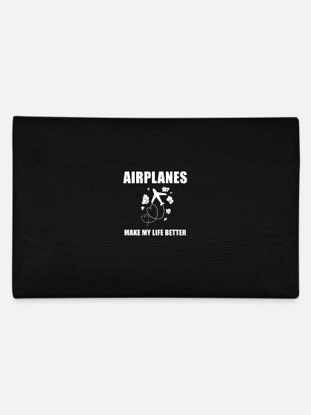 Flugzeug Pilot Spruch Geschenk - Federtasche - Schwarz - Hinten
