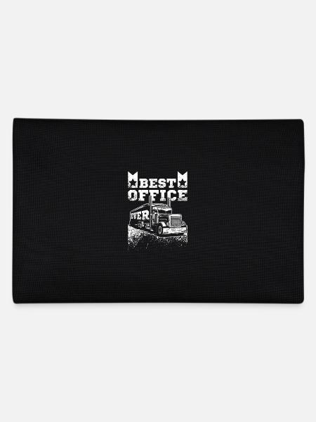 Driving trucks best office ever - Pencil Case - black - Back