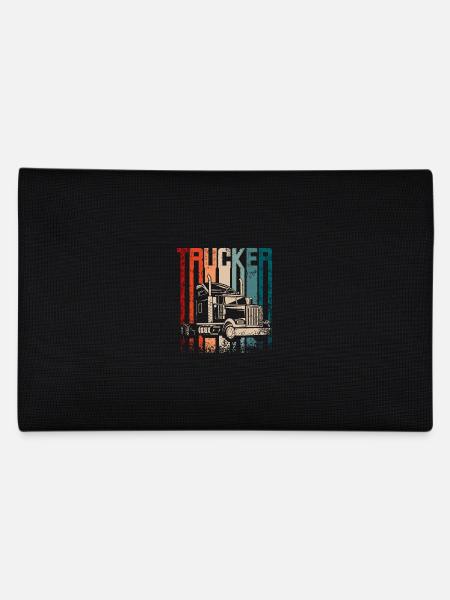 Retro Vintage Trucker - Pencil Case - black - Back