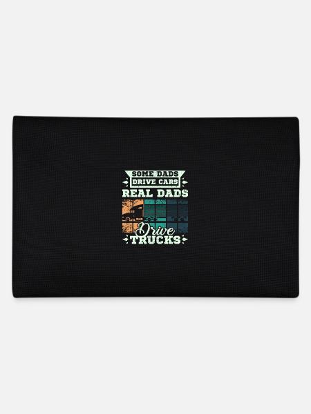 Dads drive trucks - Pencil Case - black - Back