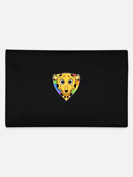 LGBT Animal Cheetah Rainbow Heart - Trousse - noir - Dos
