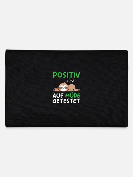 Faultier Positv auf Müde getestet - Federtasche - Schwarz - Hinten