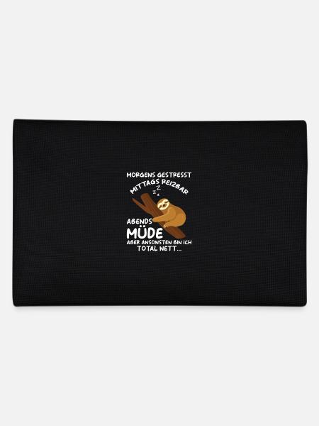 Faultier Geschenk Faultier Sprüche - Federtasche - Schwarz - Hinten