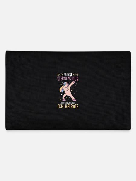 Einhorn Sprüche Lustiges Einhorn Damen Mädchen - Federtasche - Schwarz - Hinten
