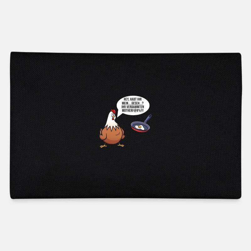 Hühner Sprüche Lustiges Huhn Motiv - Federtasche - Schwarz