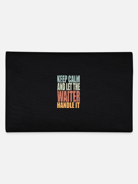 Keep Calm Kellner Spruch Kellner Geschenk - Federtasche - Schwarz - Hinten
