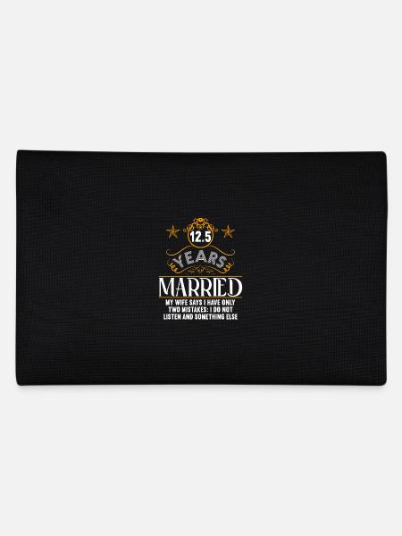 I badly behaved 12.5 years married wedding anniversary - Pencil Case - black - Back