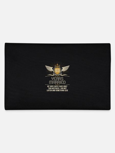 I badly behaved 12.5 years married wedding anniversary - Pencil Case - black - Back