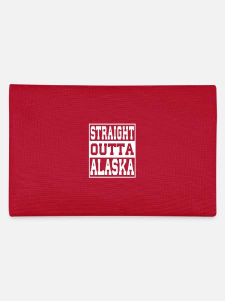 Alaska Saying Funny Alaska Gift - Pencil Case - red - Back