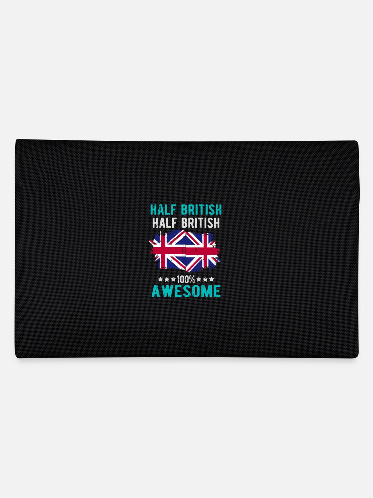 Half British Half British - Pencil Case - black - Back
