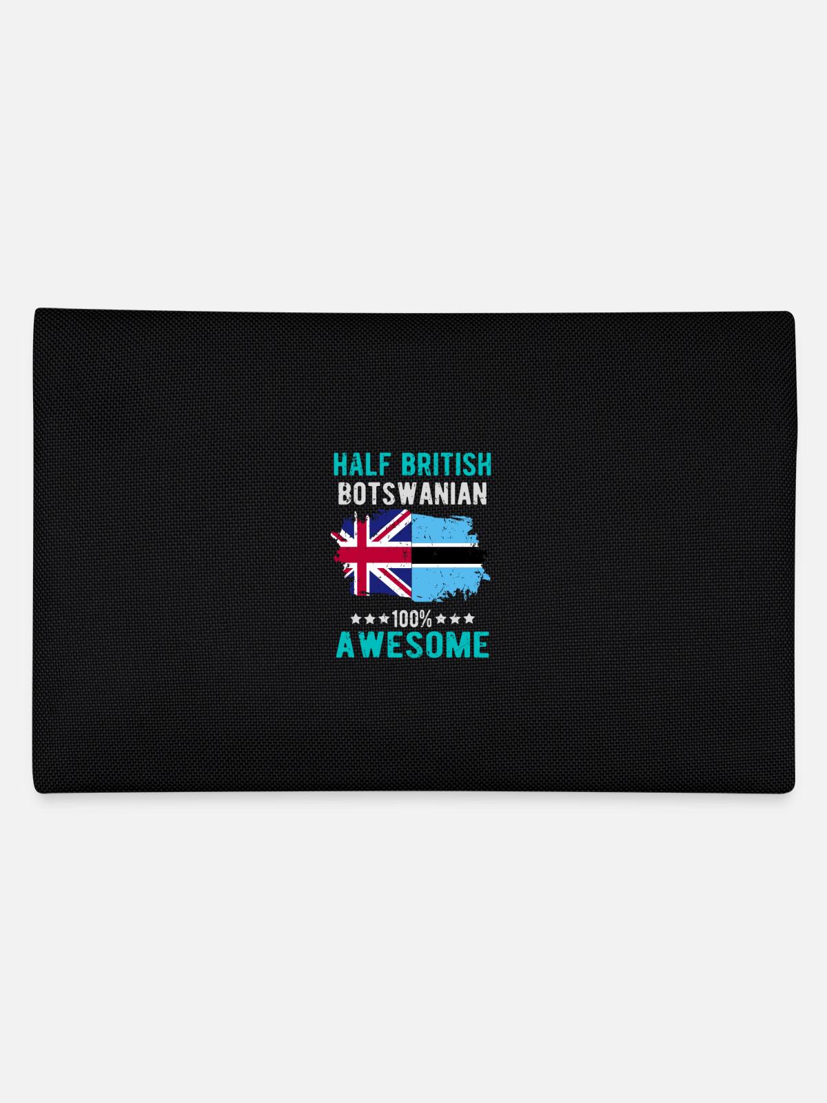 Half British Half Batswana - Pencil Case - black - Back