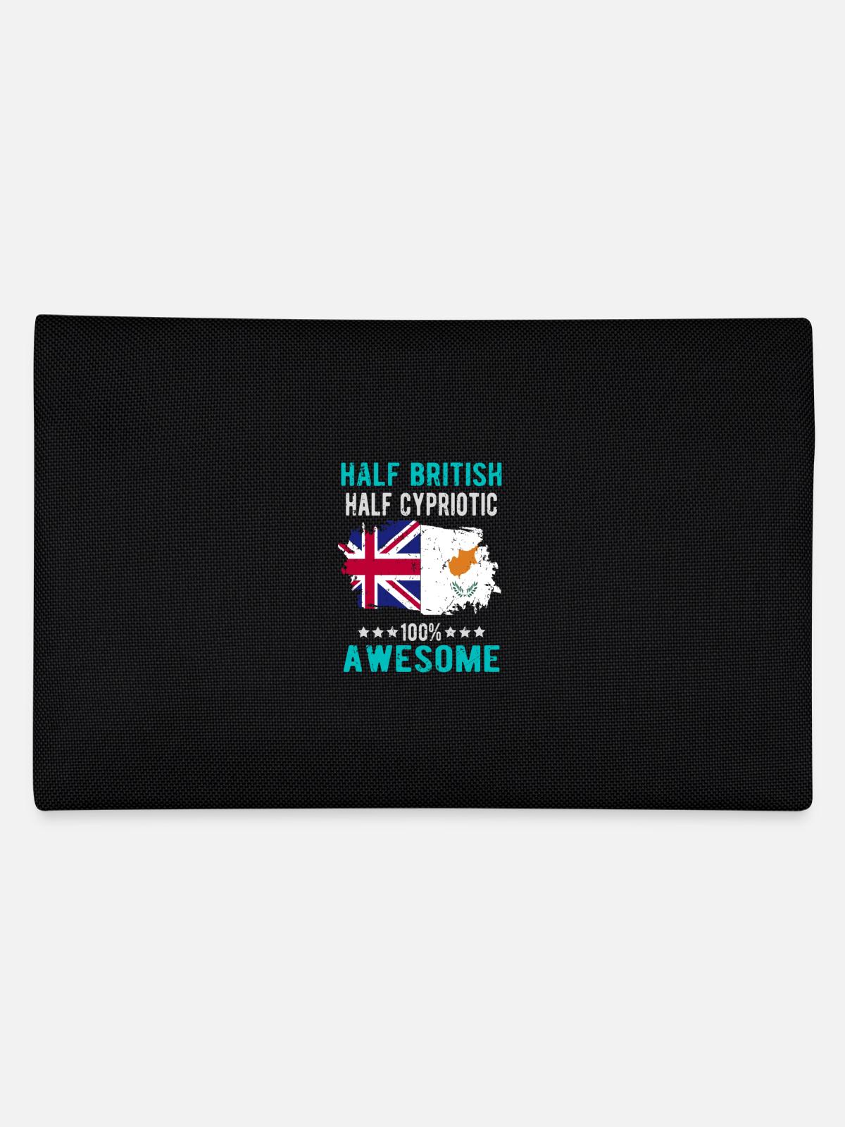 Half British Half Cypriot - Pencil Case - black - Back