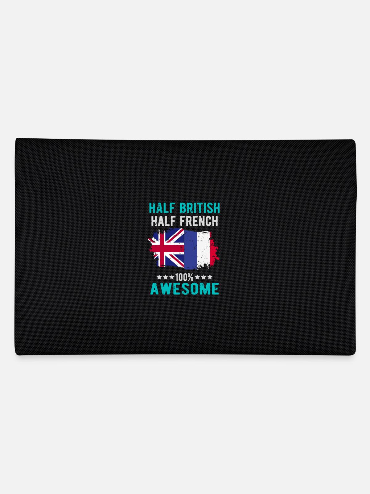 Half British Half British - Pencil Case - black - Back