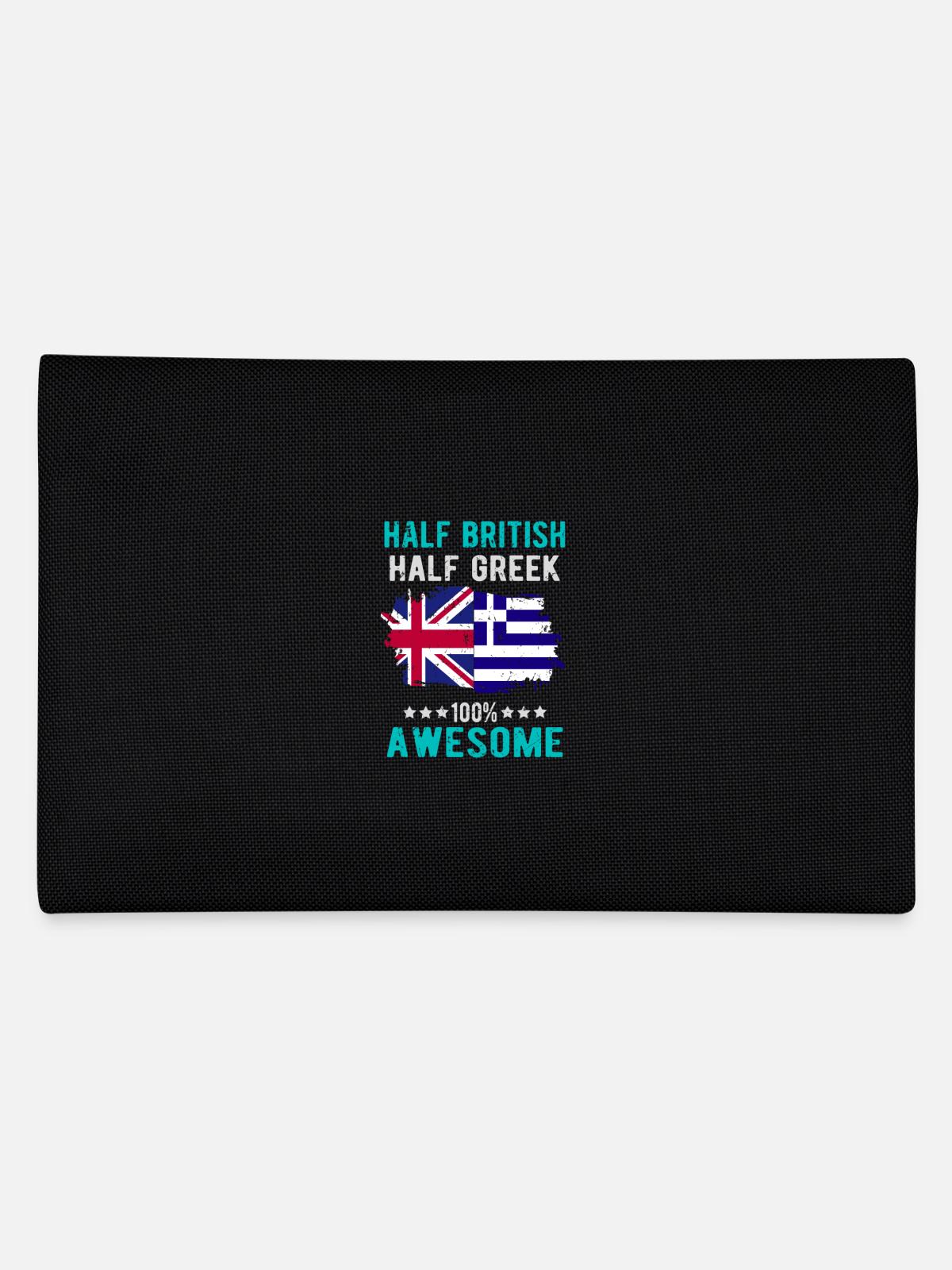 Half British Half Greek - Pencil Case - black - Back