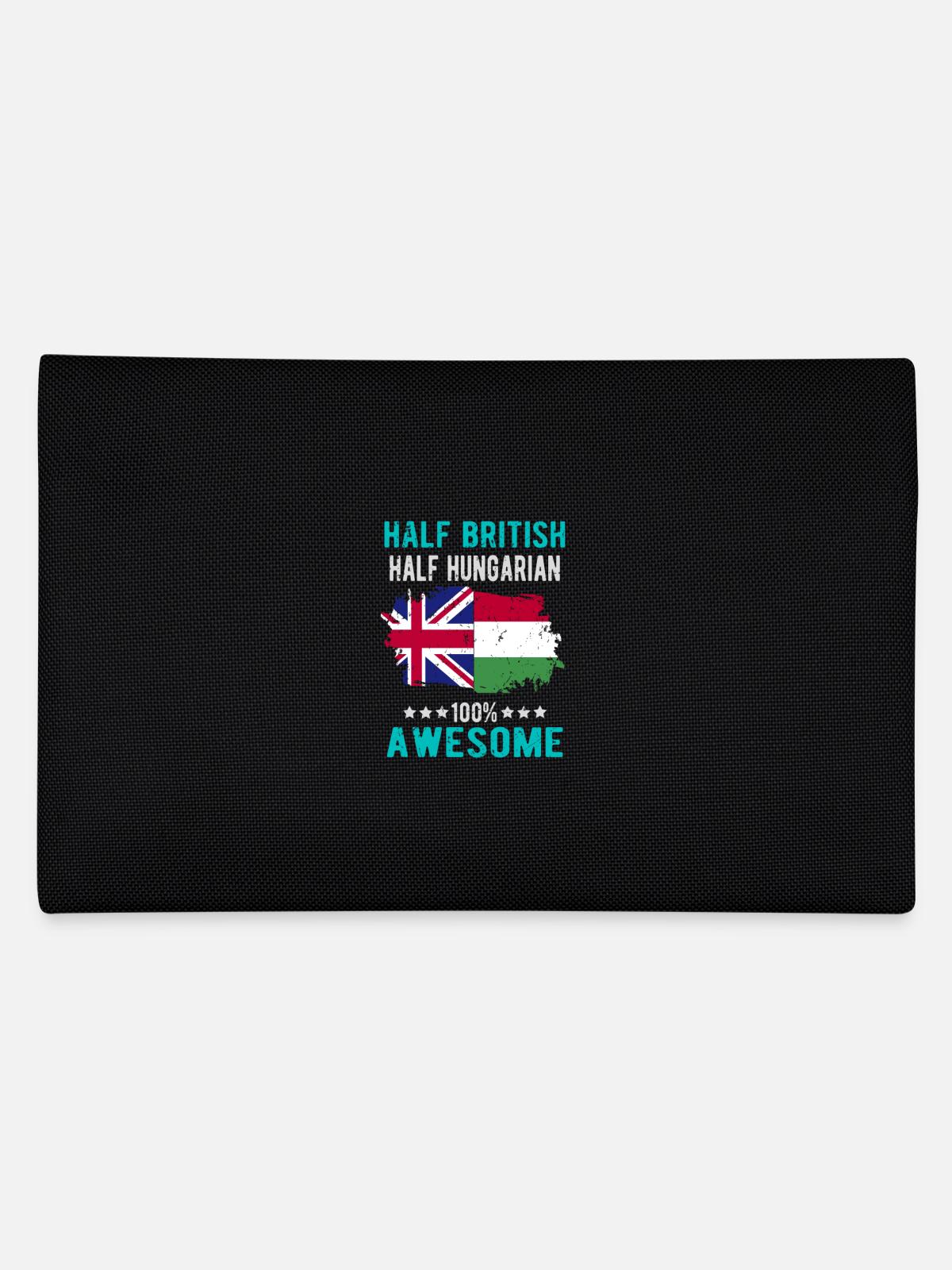 Half British Half Hungarian - Pencil Case - black - Back