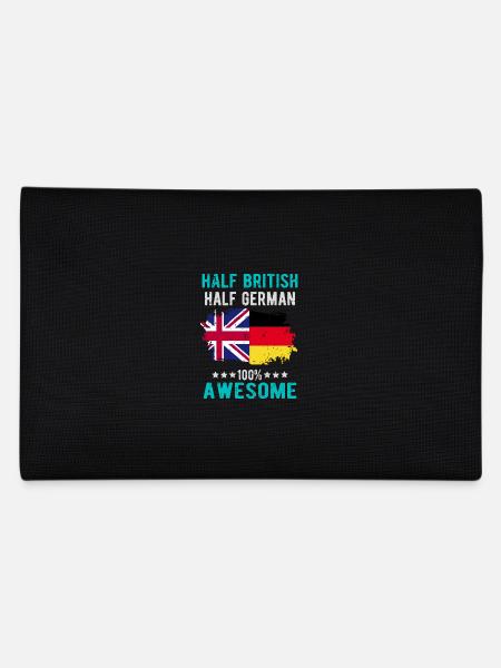 Half British Half German - Pencil Case - black - Back