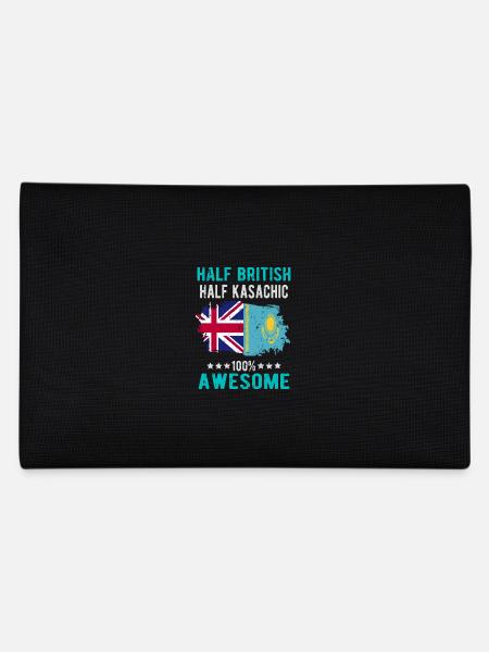 Half British Half Kazakh - Pencil Case - black - Back
